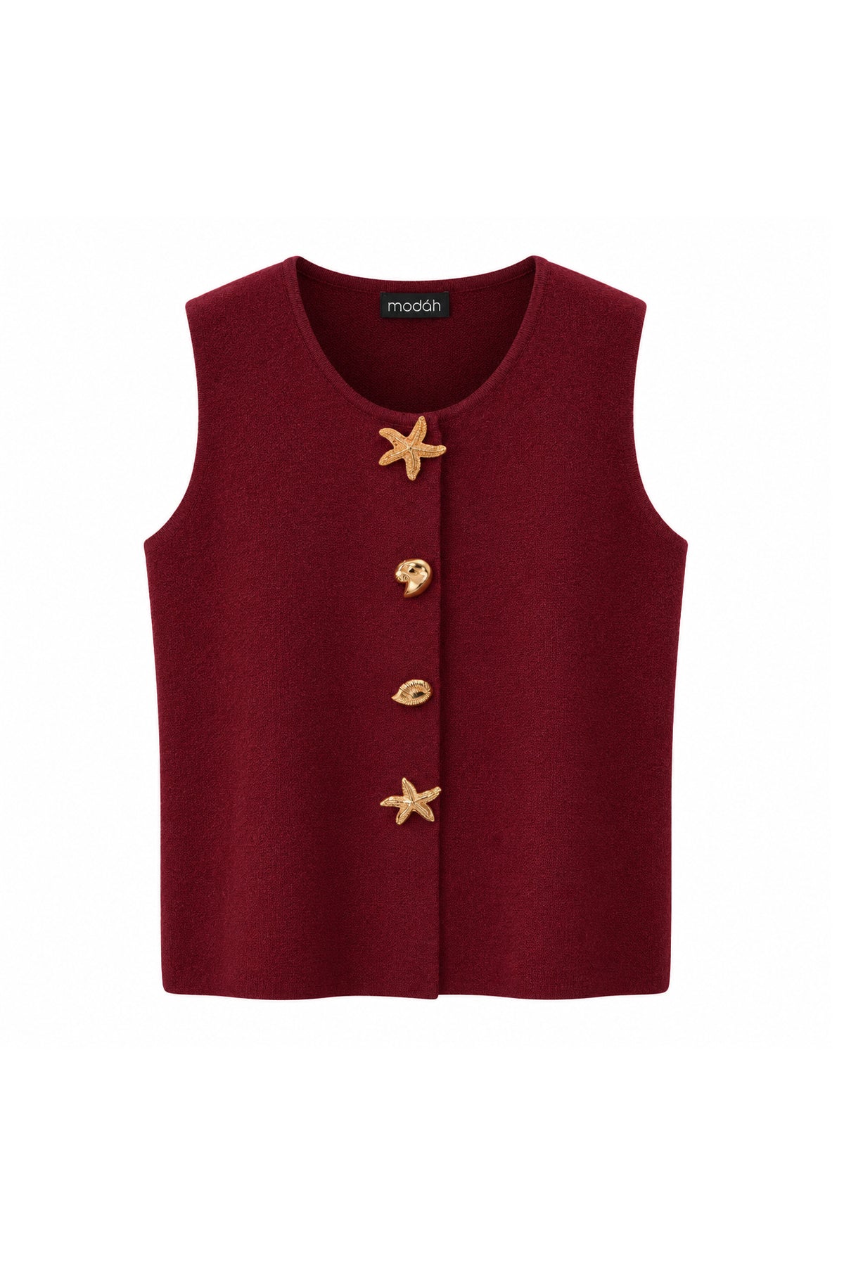 Maglia Gilet con Bottoni Gioiello