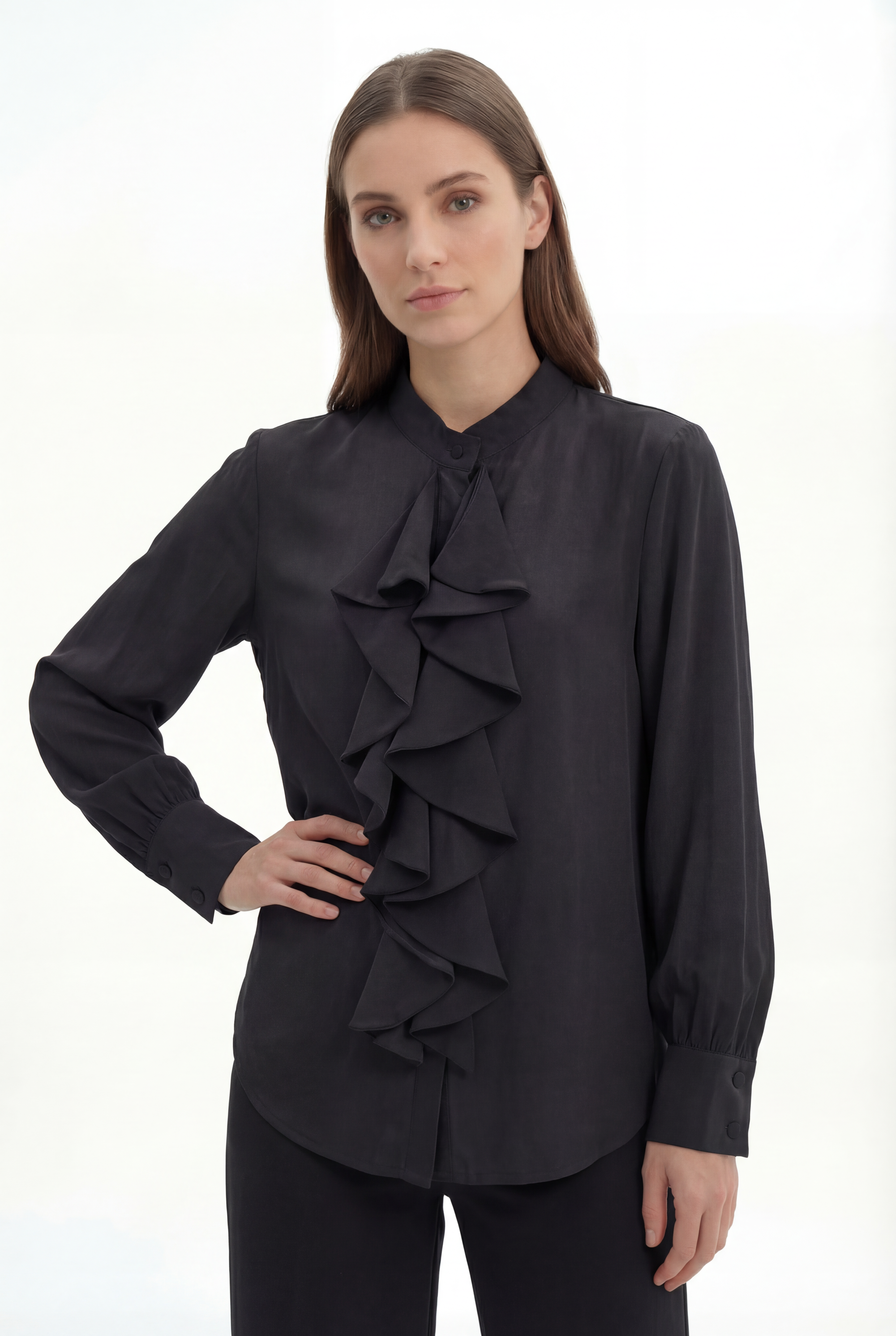 Blusa con Volant a Cascata