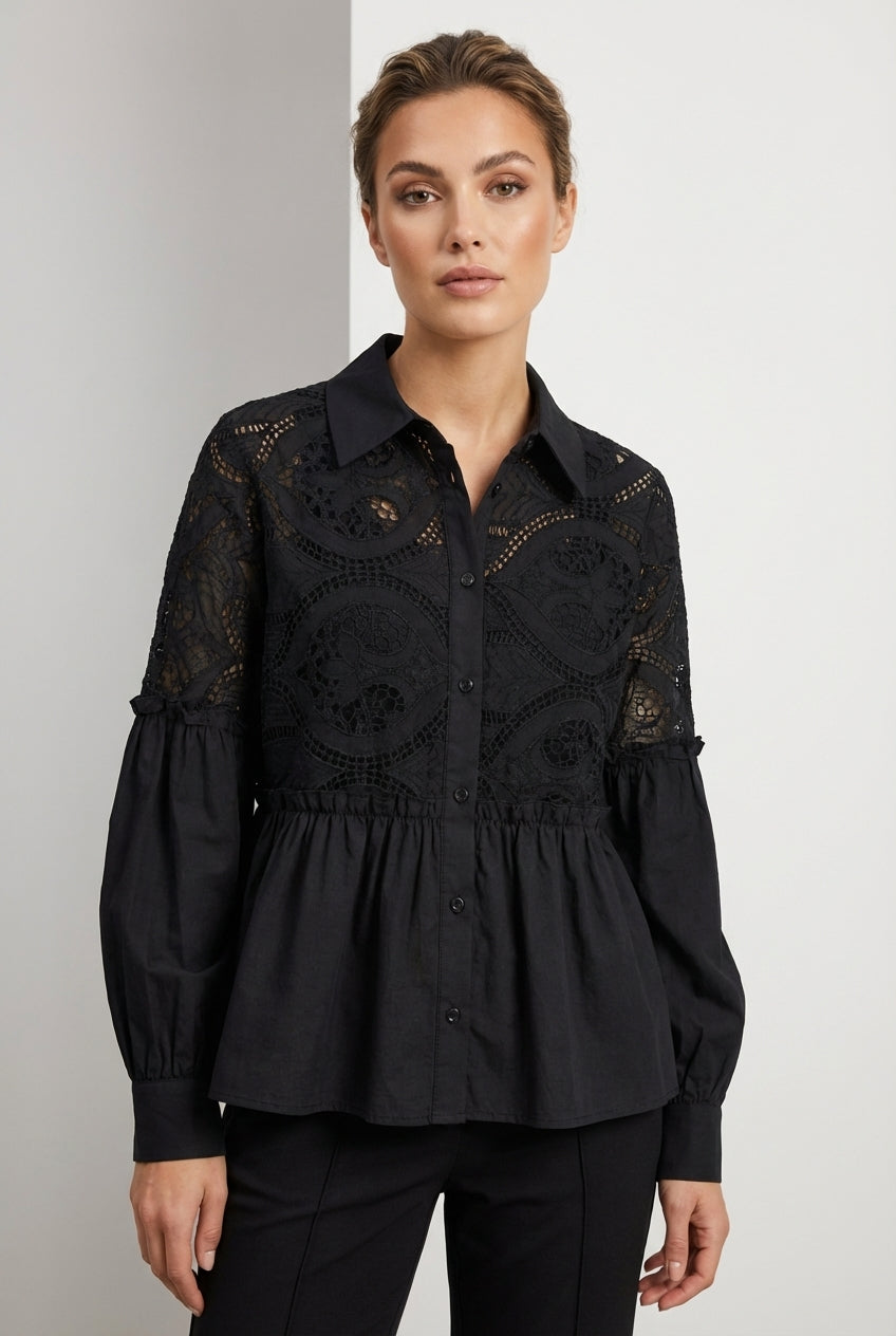 Camicia in Sangallo e Popeline