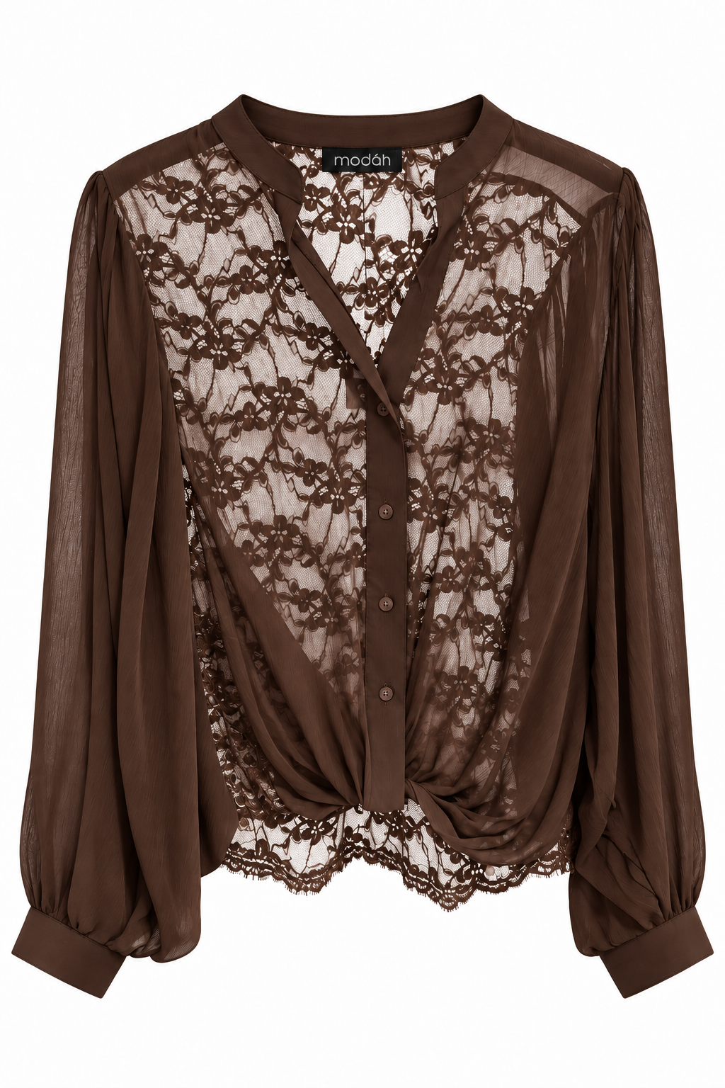 Camicia in Pizzo Semitrasparente
