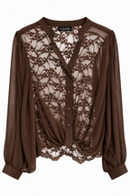 Camicia in Pizzo Semitrasparente