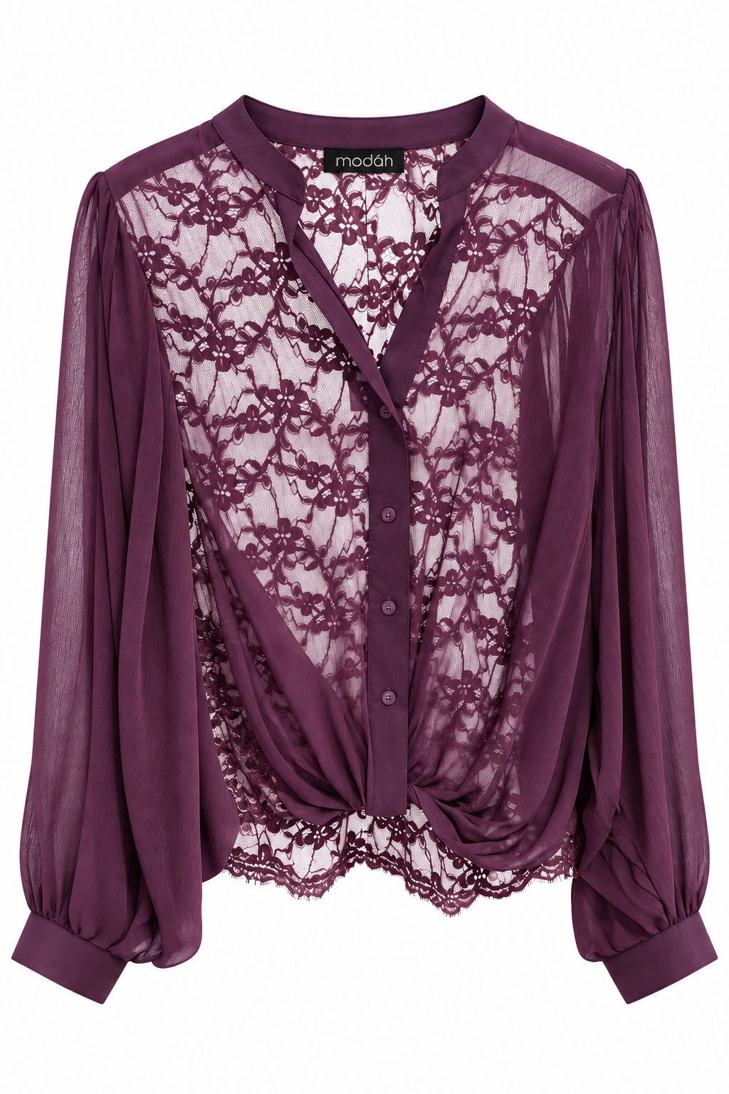 Camicia in Pizzo Semitrasparente