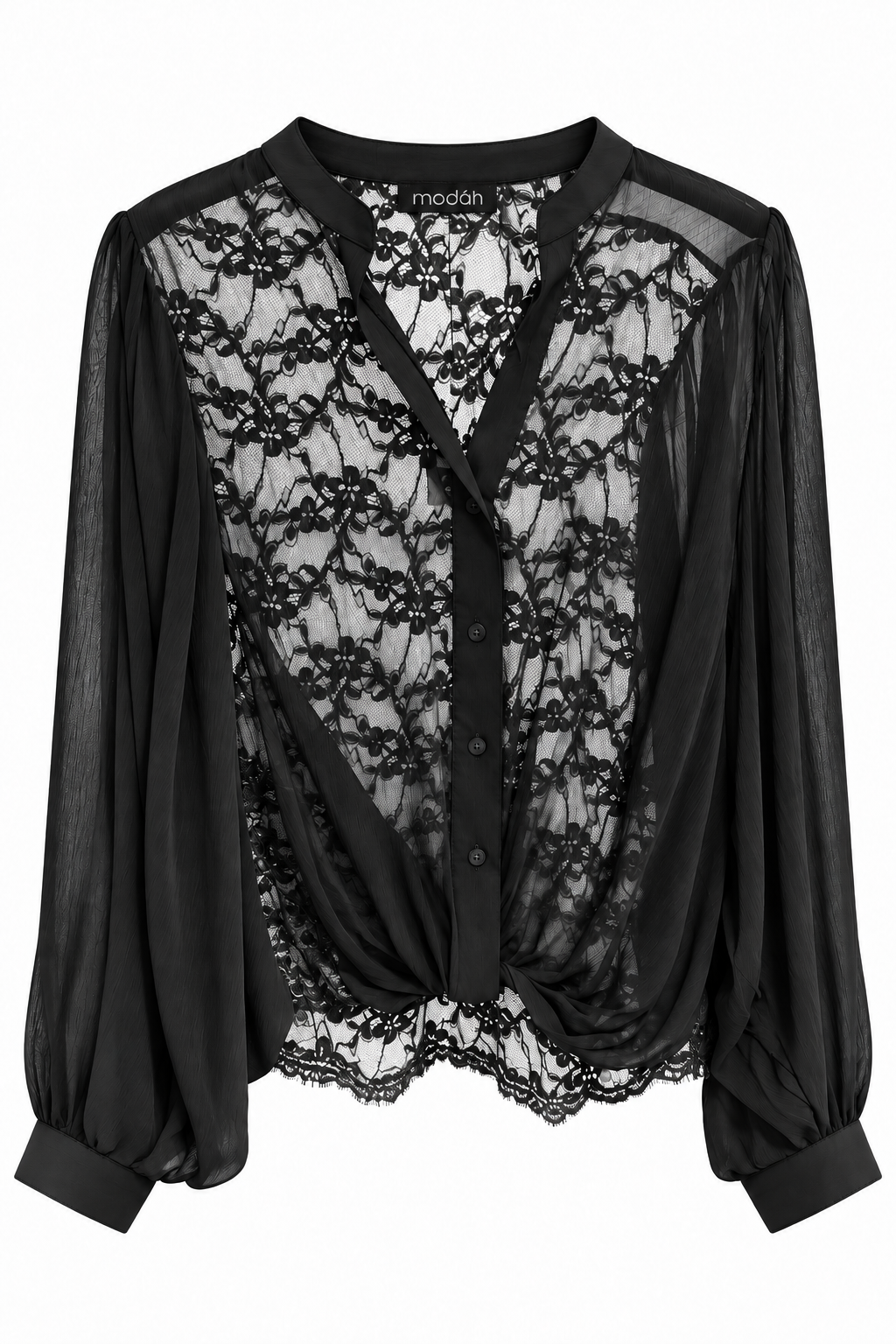 Camicia in Pizzo Semitrasparente