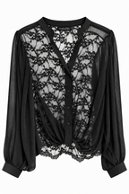 Camicia in Pizzo Semitrasparente