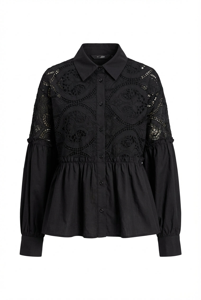 Camicia in Sangallo e Popeline