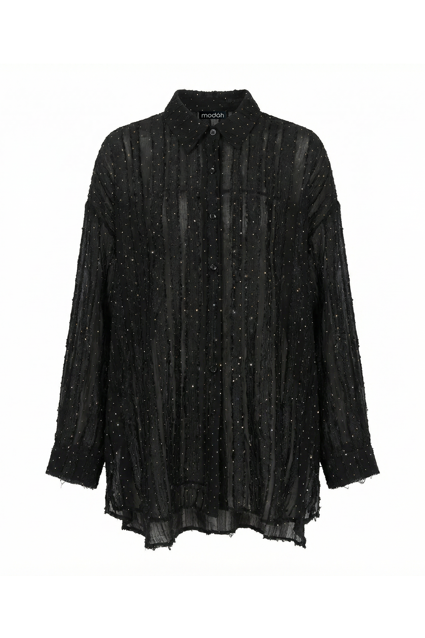 CAMICIA PLISSE CON STRASS
