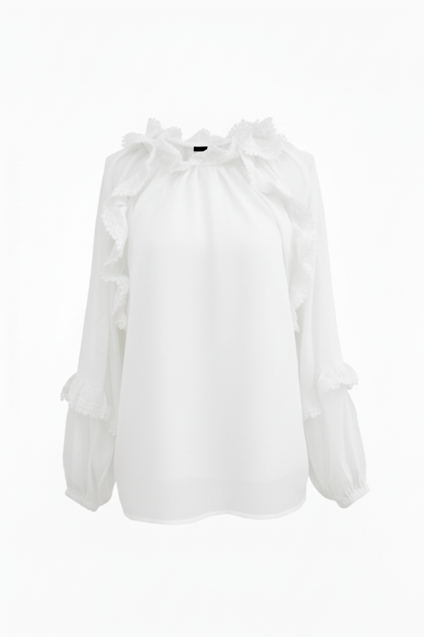 GEORGETTE RUFFLED BLOUSE