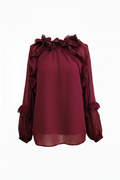 GEORGETTE RUFFLED BLOUSE