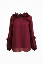 GEORGETTE RUFFLED BLOUSE