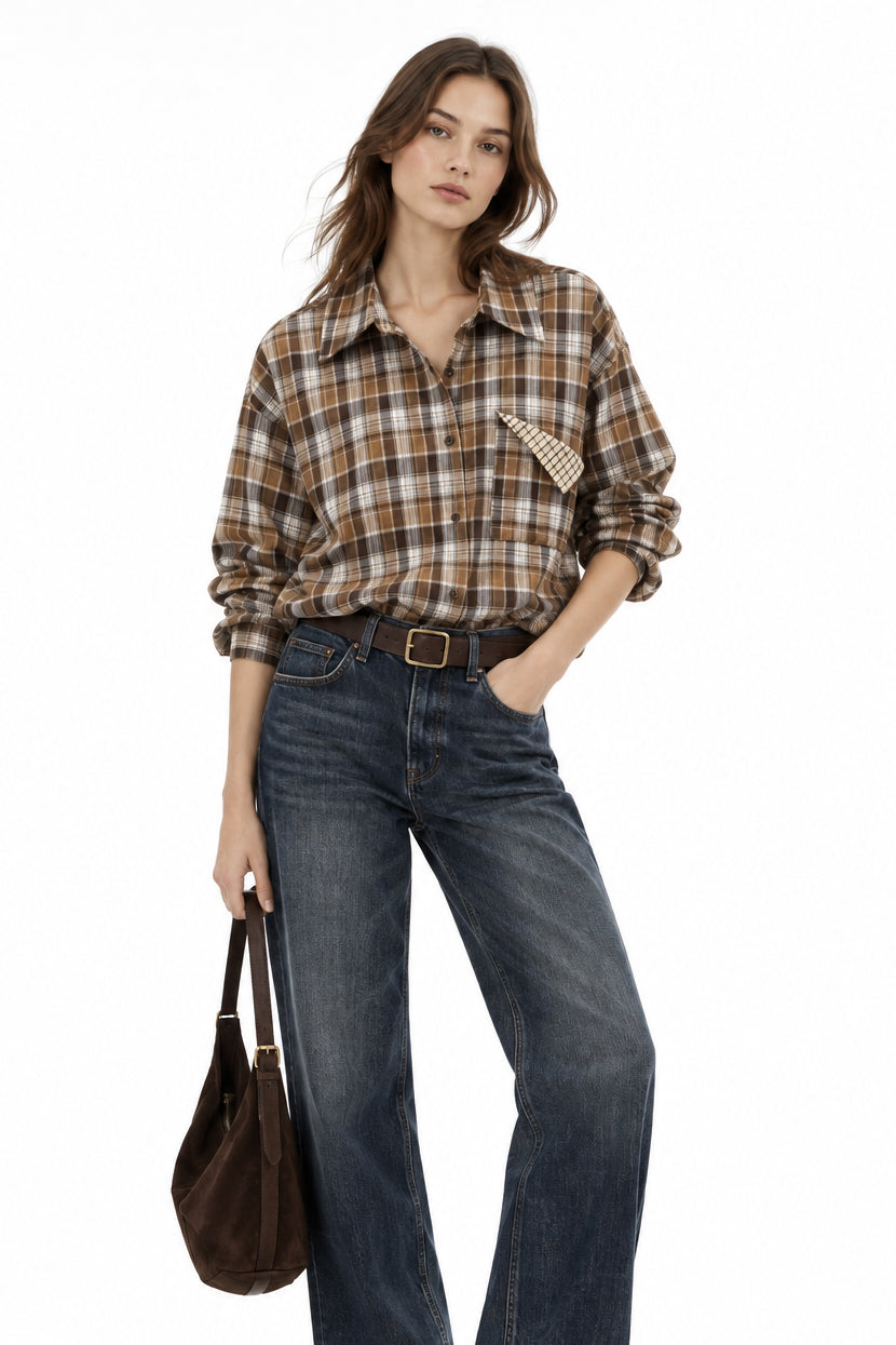 Camicia a Quadri Oversize