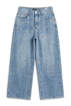 Jeans Larghi con Ape Ricamati