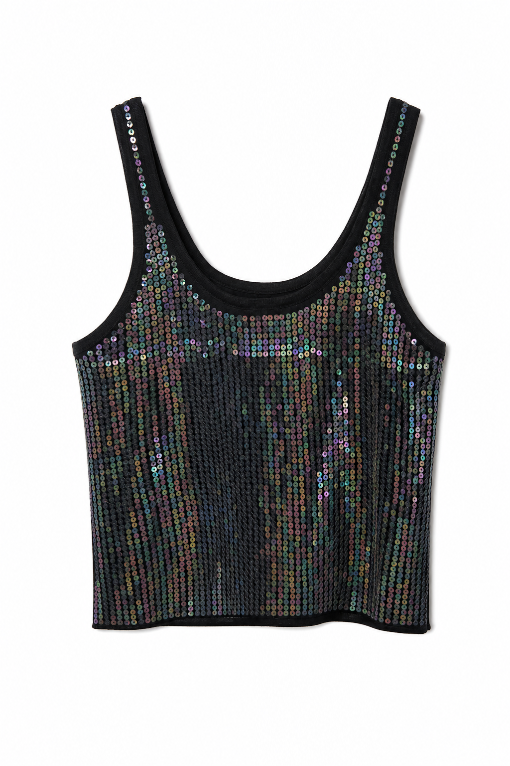 Canotta Sparkle in Maglia con Sequin All-Over