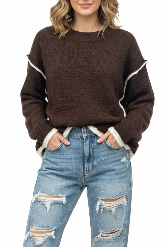 TWO-TONE SWEATER