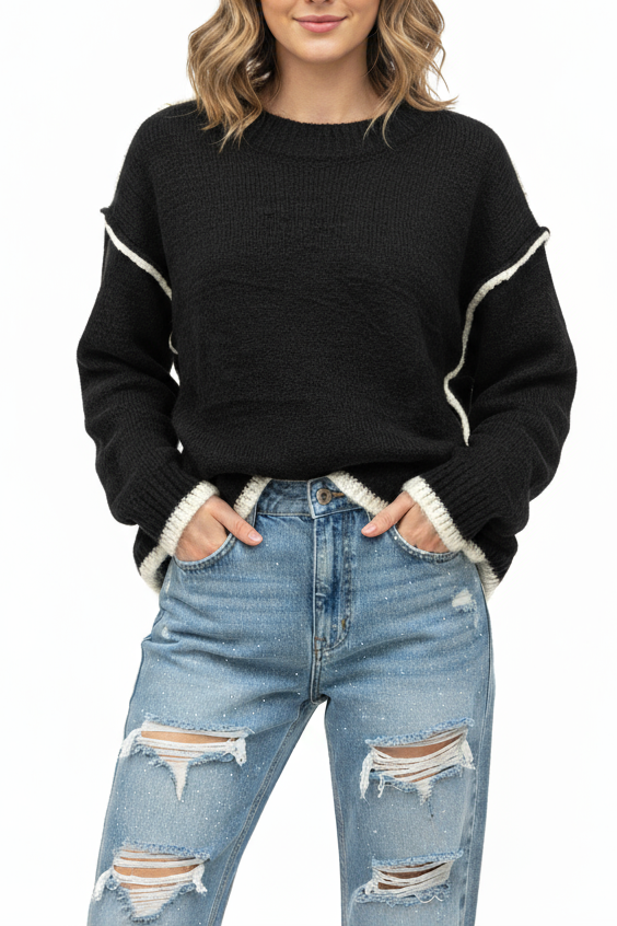 TWO-TONE SWEATER