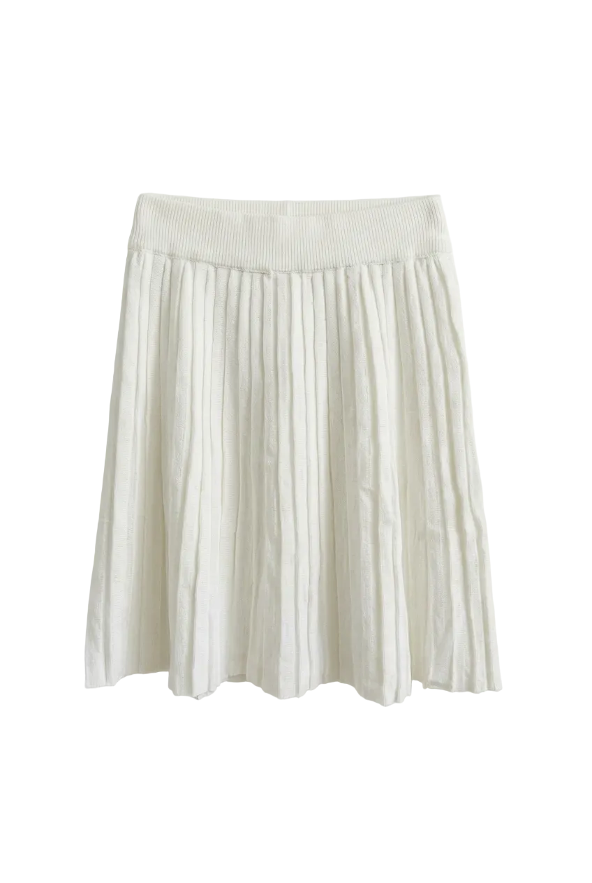 Gonna-Pantalone Plissé in Maglia con Vita Elasticizzata