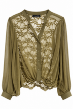 Camicia in Pizzo Semitrasparente