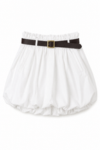 Shorts a Palloncino con Vita Paperbag e Cintura