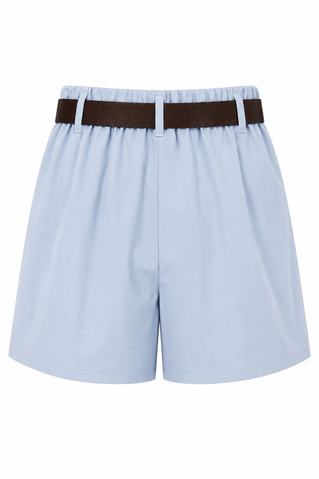 Shorts a Pieghe con Cintura