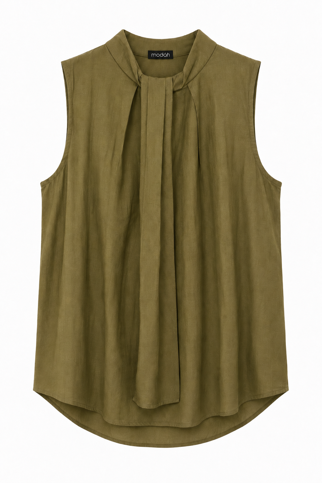 Top Smanicato Fluido con Collo a Fiocco