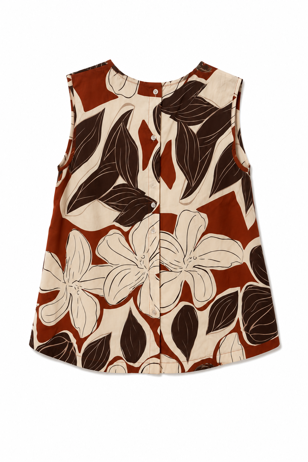 Top Smanicato Floral Bloom in Cotone