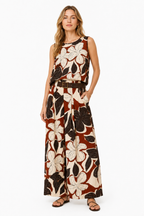 Pantaloni Palazzo Floral Bloom con Cintura