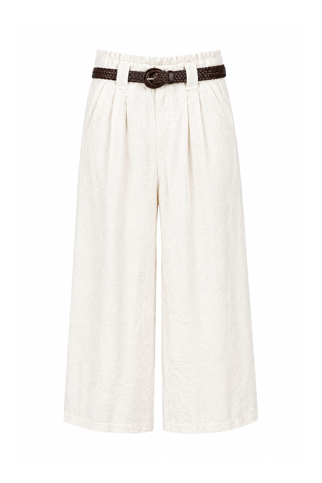 Pantaloni Wide-Leg in Lino