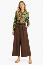 Pantaloni Wide-Leg in Lino