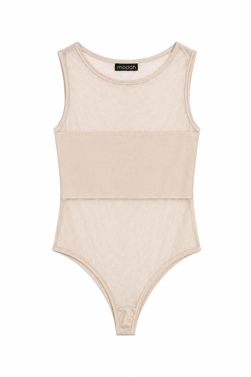 Body Smanicato con Fascia Centrale