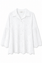 Camicia in Sangallo con Maniche a Campana