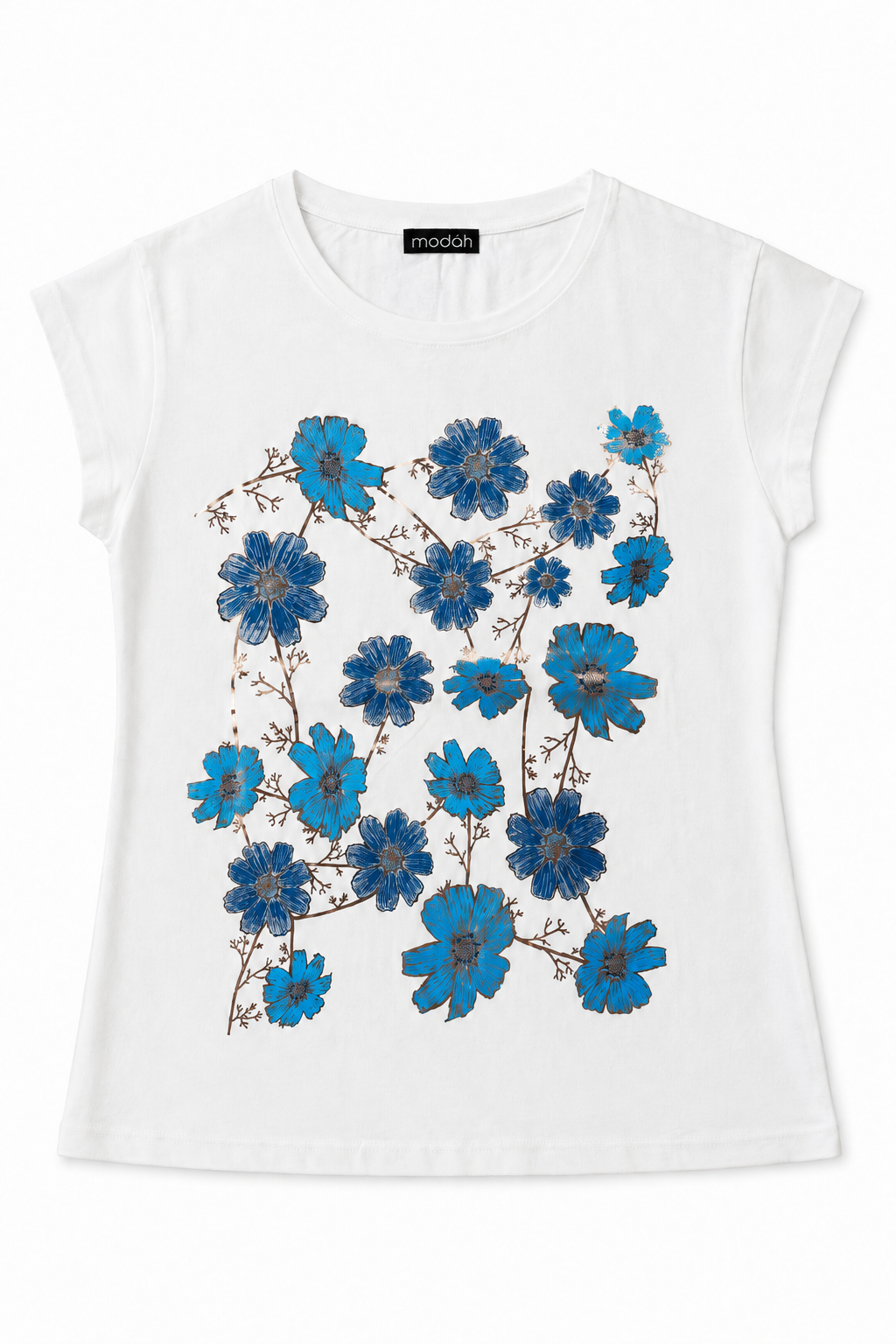 T-shirt con Grafica Floreale Botanica