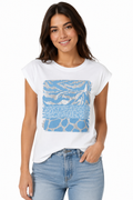 T-shirt con Mix di Stampe Animalier e Foil Argento