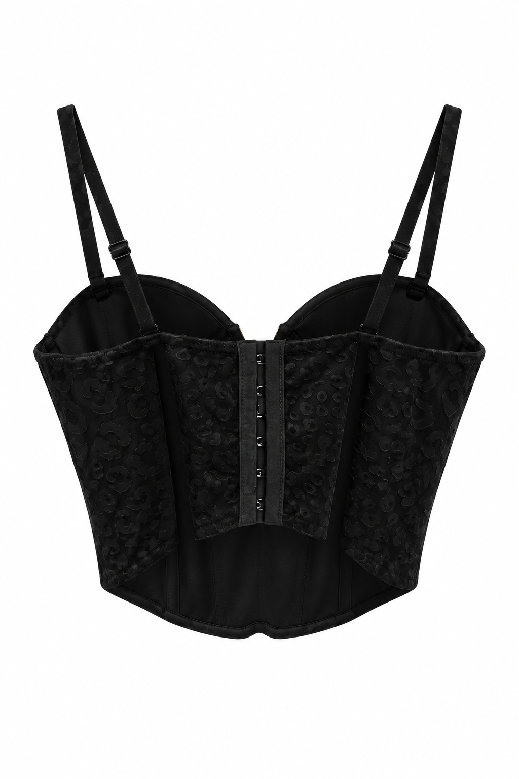 Top Bustino Suede Animalier con Dettaglio Dorato