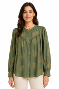 Camicia a Motivi Paisley Dorati