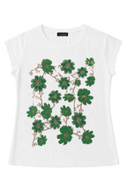 T-shirt con Grafica Floreale Botanica