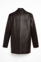 BLAZER DOPPIOPETTO IN ECO-PELLE STAMPA ANIMALIER