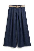 Jeans Larghi in Denim con Cintura