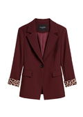 ANIMAL PRINT SLEEVE BLAZER