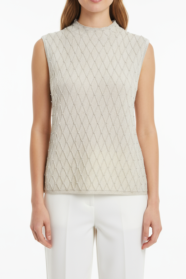 BEADED SWEATER TOP