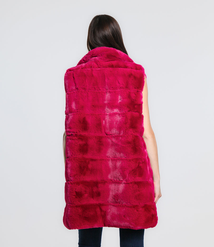 GILET REVERSIBILE IN ECO FUR