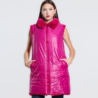 GILET REVERSIBILE IN ECO FUR