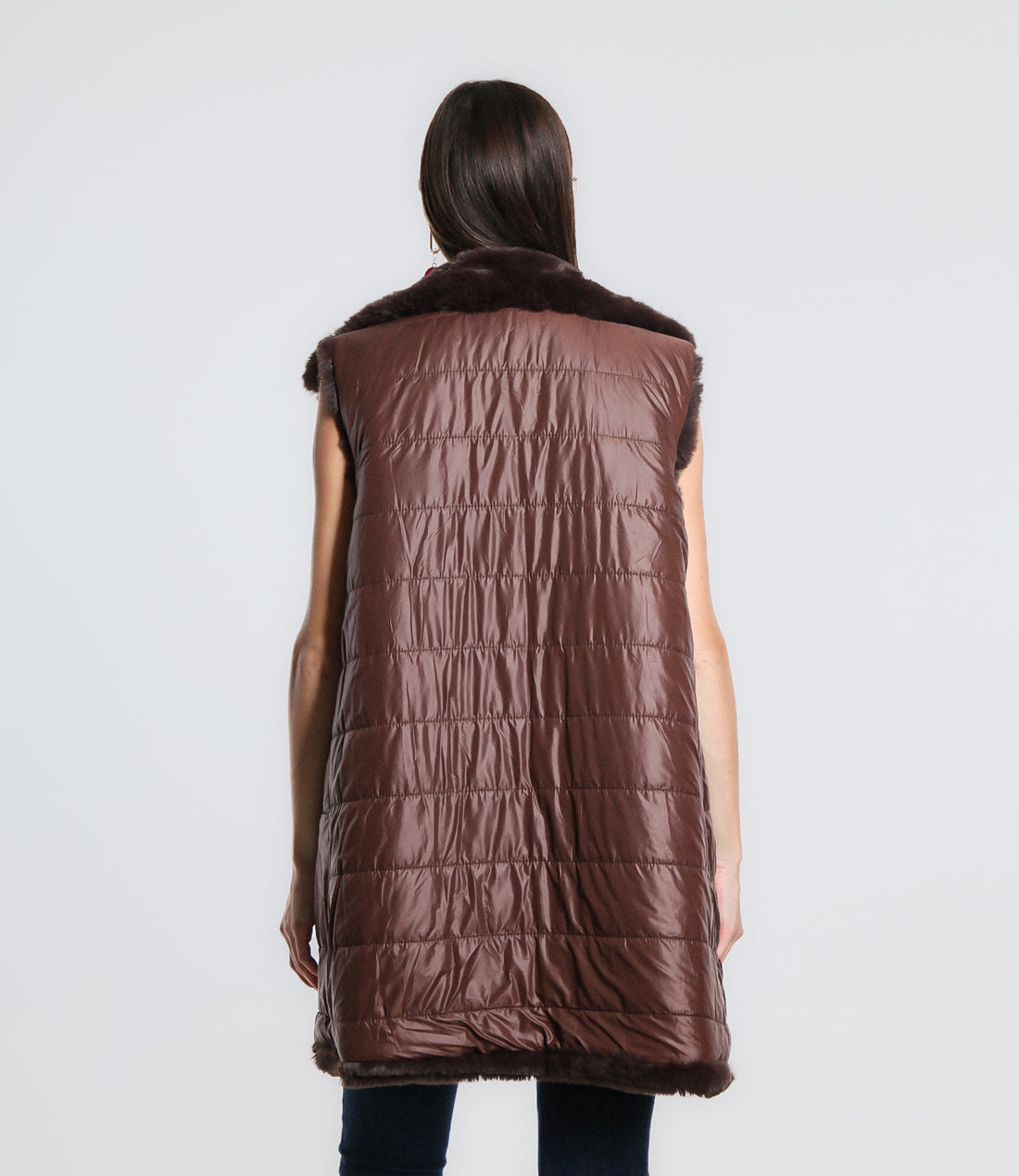 GILET REVERSIBILE IN ECO FUR