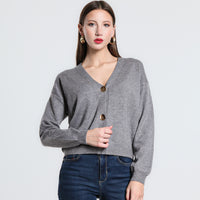 CARDIGAN BOTTONE METALLO SM GRIGIO