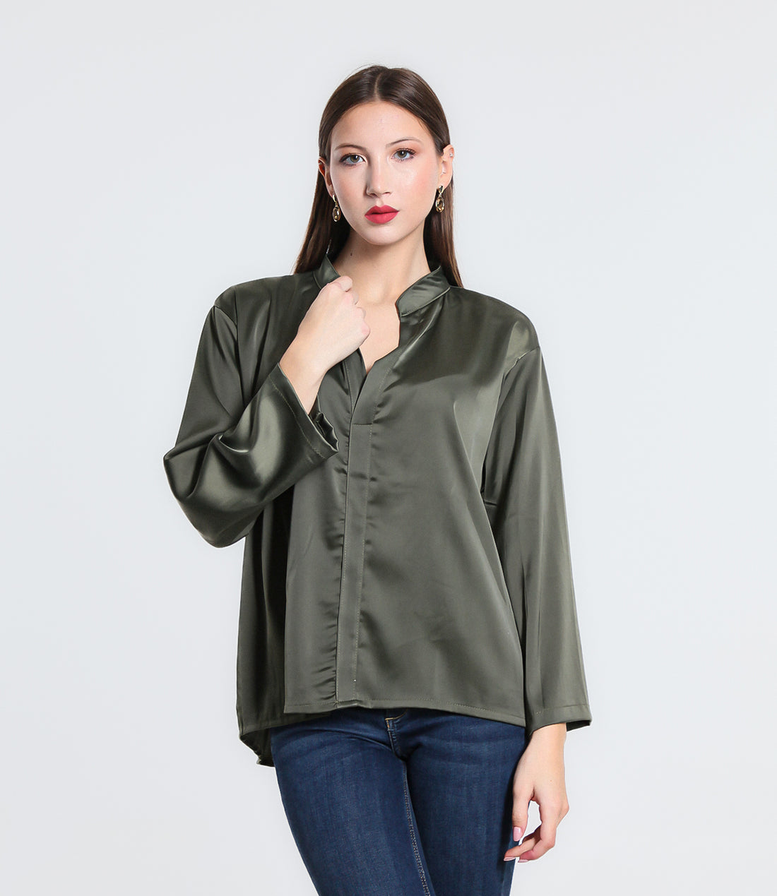 BLUSA VINTAGE BASIK SM VERDE MILITARE