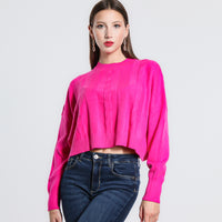 MAGLIONCINO CROPPED SM FUCSIA