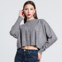 MAGLIONCINO CROPPED SM GRIGIO