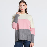 MAGLIONE RIGA SM PANNA/ROSA/GRIGIO