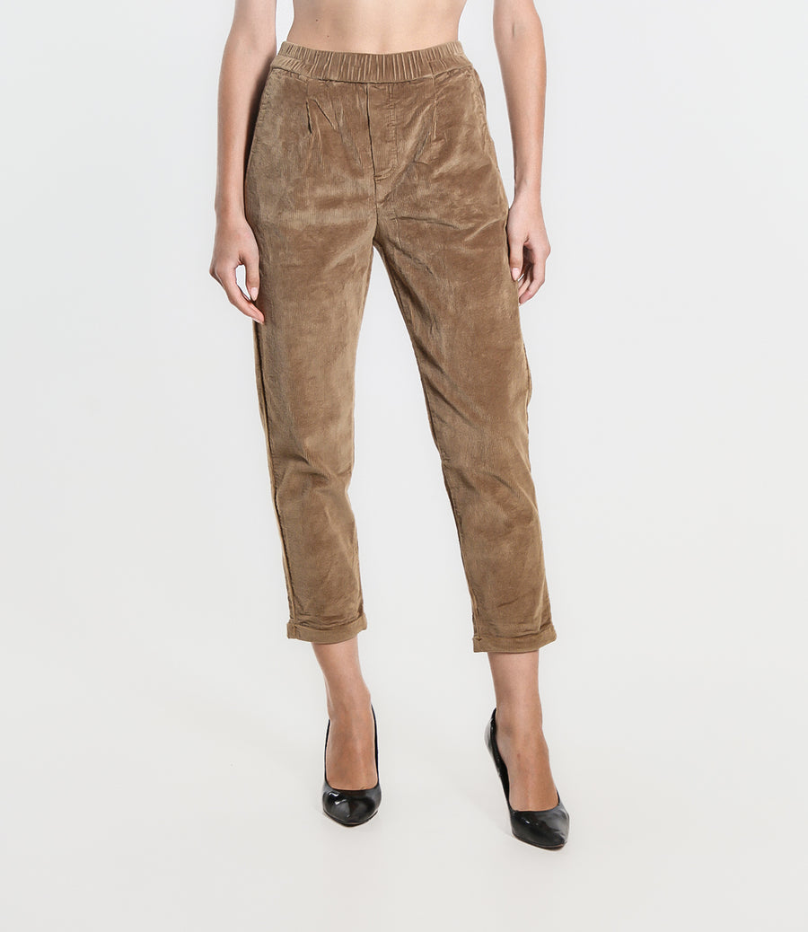 PANTALONE IN VELLUTO S CAMEL