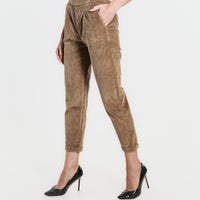 PANTALONE IN VELLUTO L CAMEL