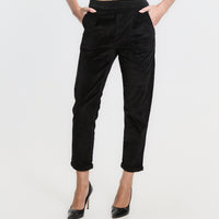 PANTALONE IN VELLUTO M NERO