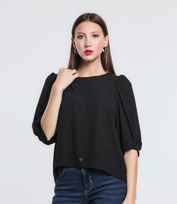 BLUSA GEORGETTE SM NERO